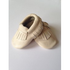 Leather soft sole Moccasins - Almond